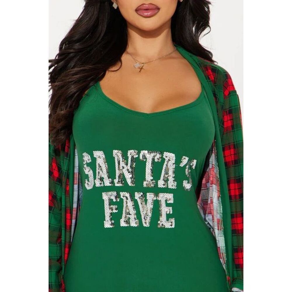 PJ Robe Set - Green/red - Picture 2 of 8